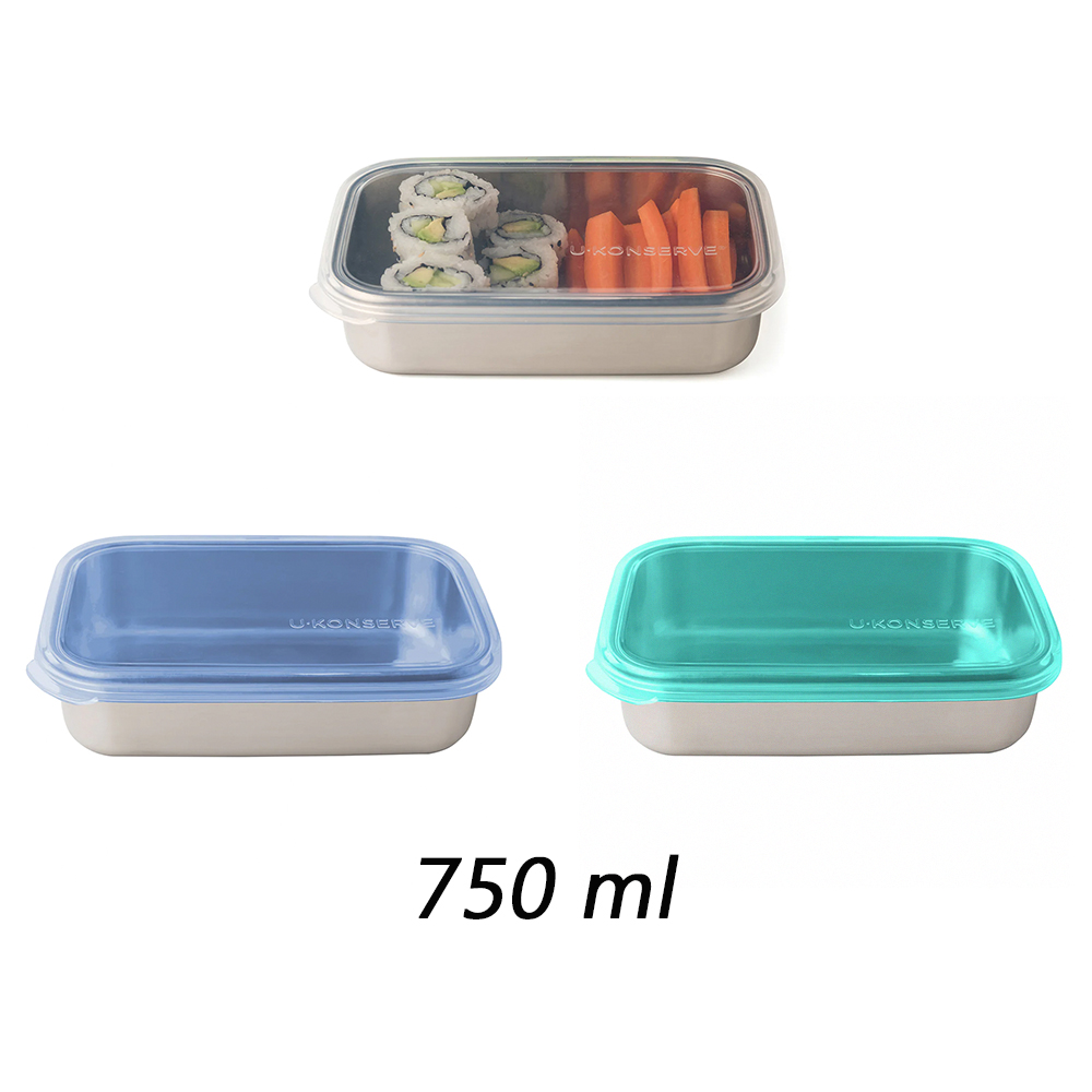 美國優康 U-Konserve 透過LFGB食品安全等級認證不鏽鋼保鮮盒/冷凍盒/儲存盒/便當盒750ml UK006