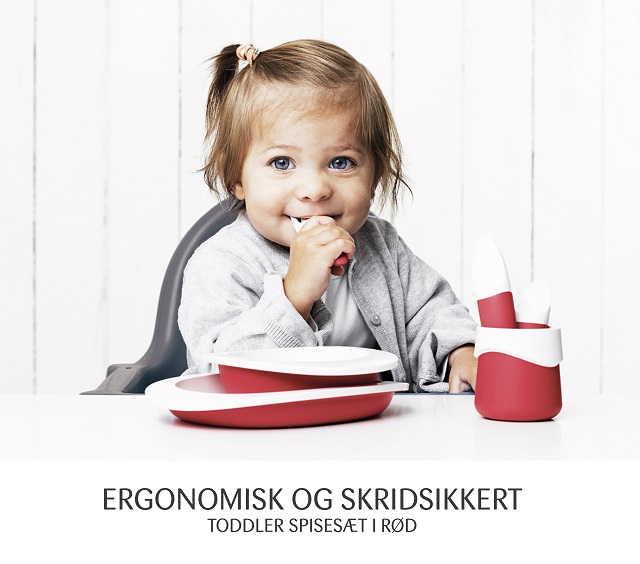 Fabricators Toddler 北歐嬰兒餐具超值整套裝（櫻桃紅） - 丹麥製造