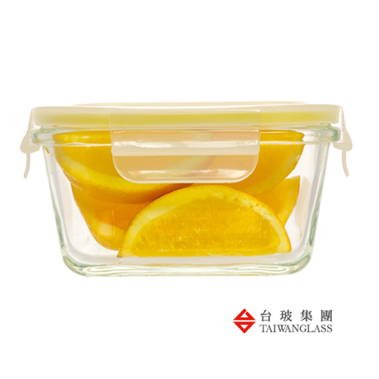 【台玻-食器】400ML 耐熱玻璃方形保鮮盒
