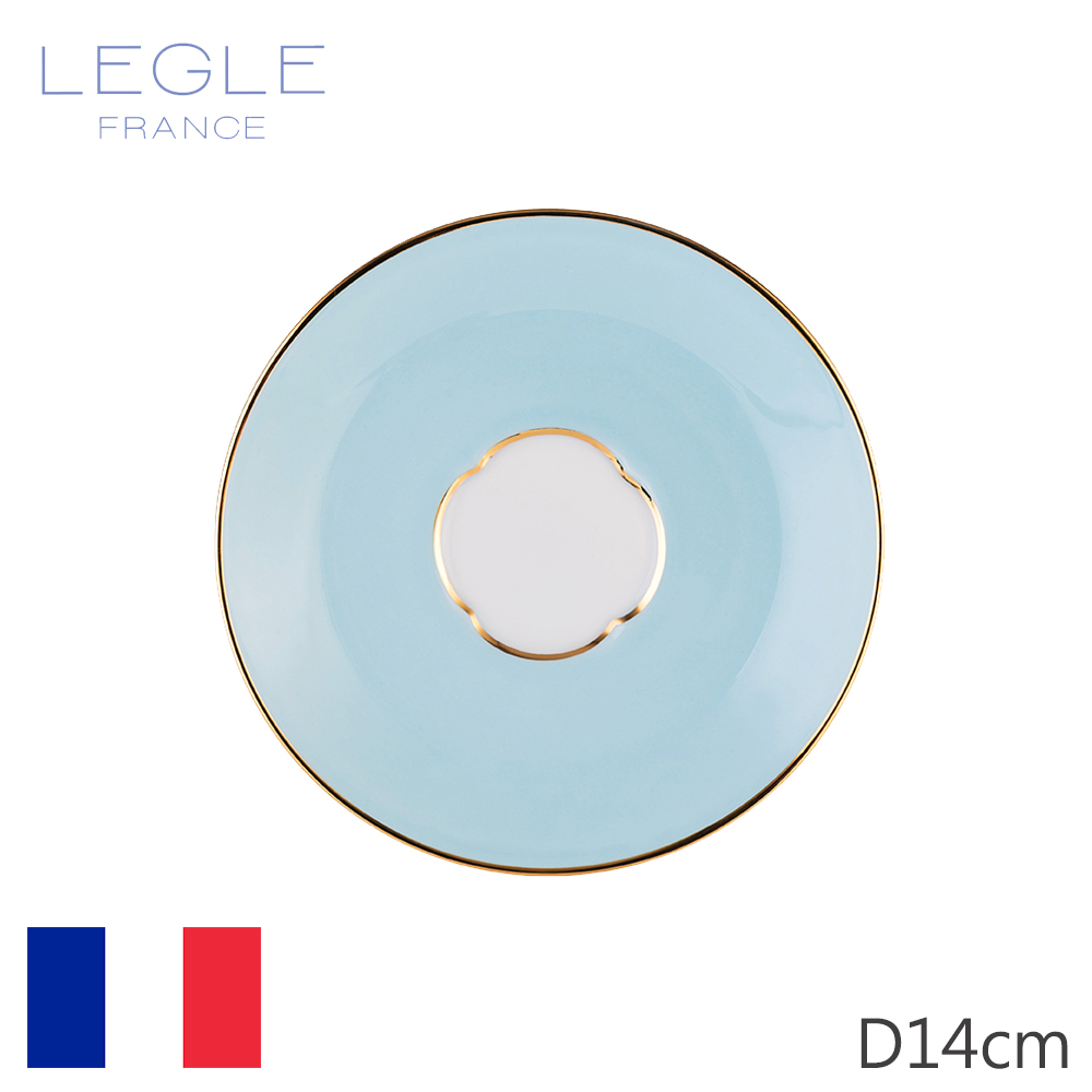 【LEGLE】法國如意茶杯底碟-D14cm-淺藍