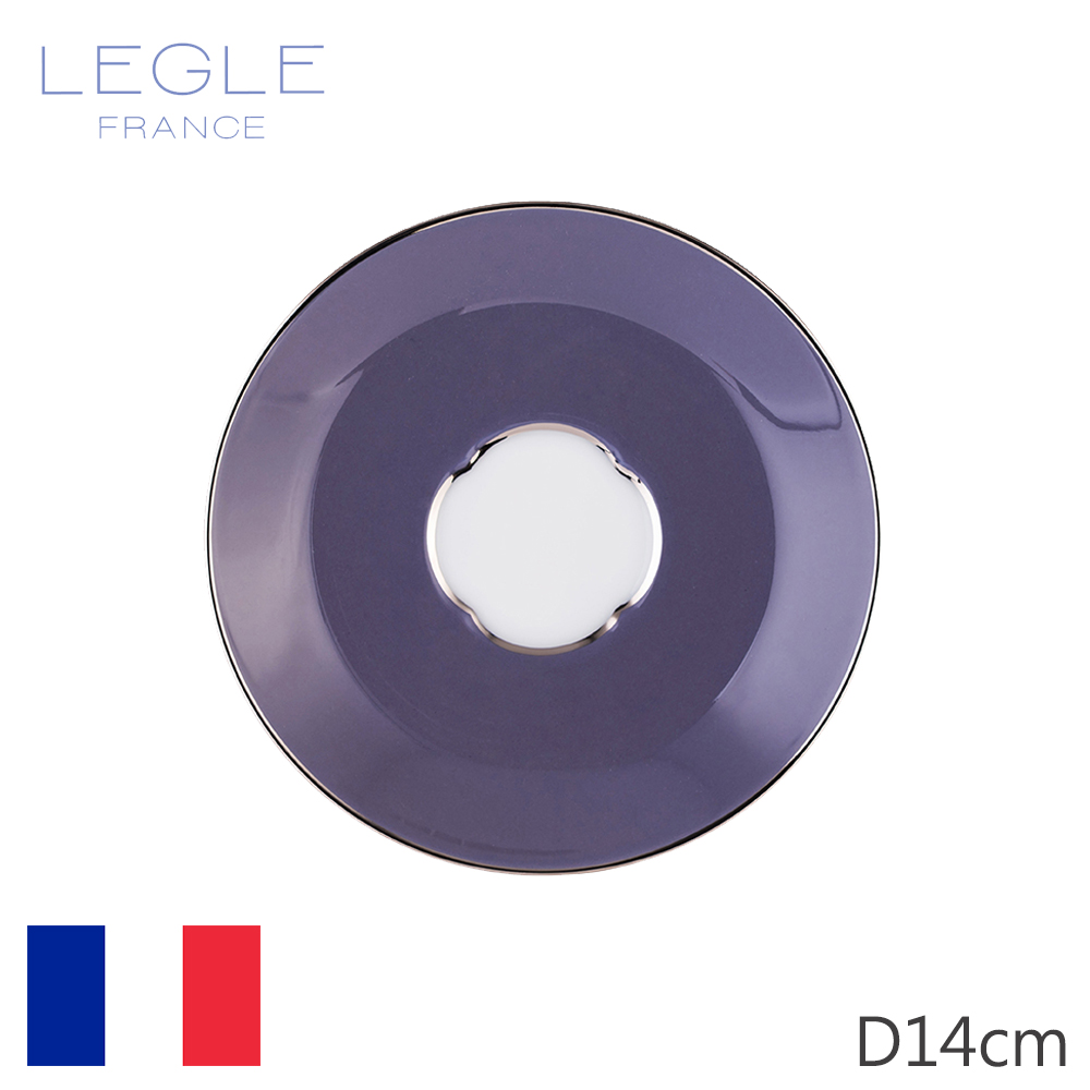 【LEGLE】法國如意茶杯底碟-D14cm-紫