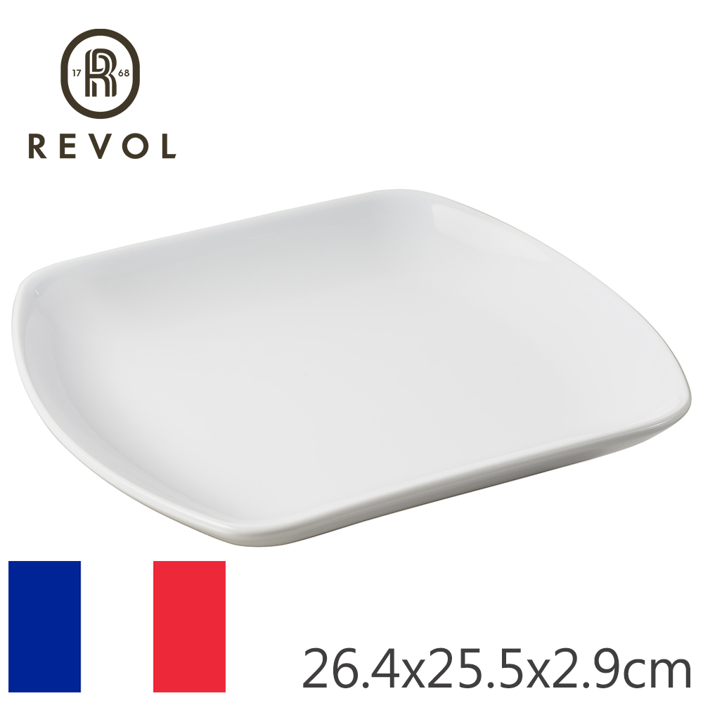 【REVOL】法國CLUB方盤26.4x25.5cm-白