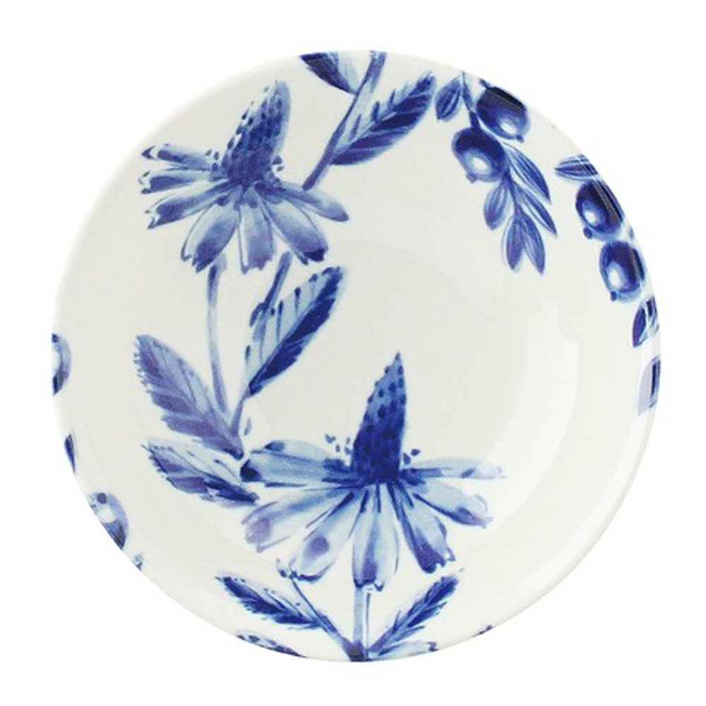 【青瓷深缽餐盤】日本製 植物花漾青瓷深缽 瑪格麗特 16.5cm(瓷盤、家庭料理盤)