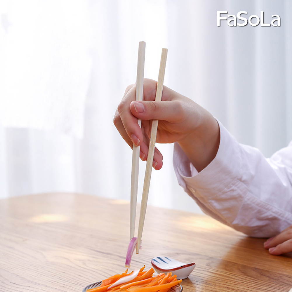 FaSoLa 無漆蠟環保一次性竹免洗筷-50雙