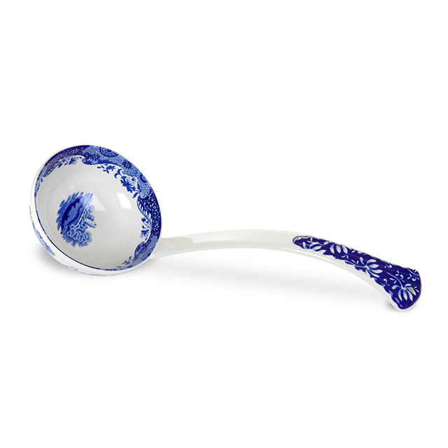 英國Spode-Blue Italian 典藏義大利藍系列-湯勺子(長27cm)-原裝彩盒