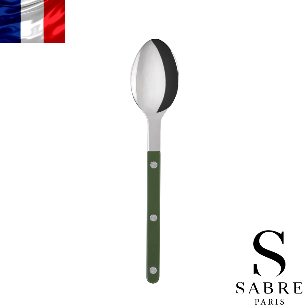 【Sabre Paris】Bistrot復古酒館純色系列-亮面主餐湯匙-深綠