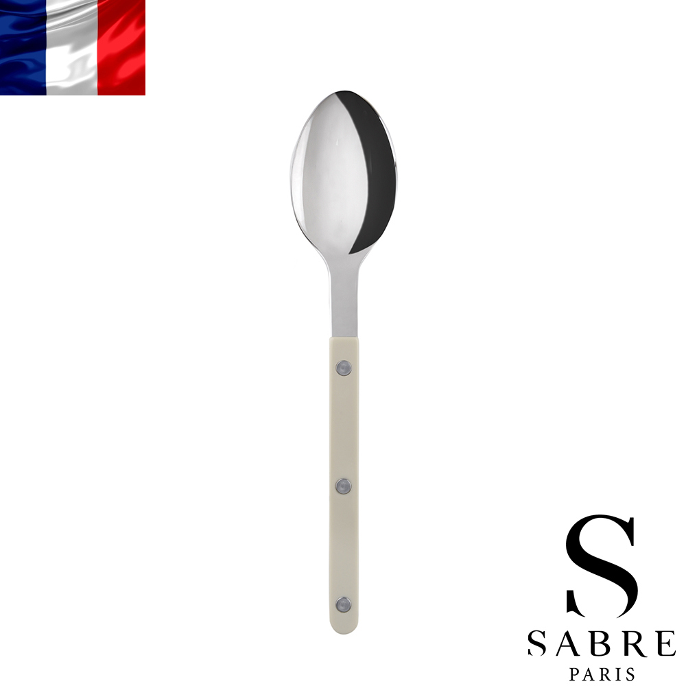 【Sabre Paris】Bistrot復古酒館純色系列-亮面主餐湯匙-卡其
