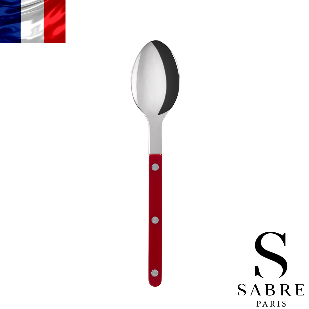 【Sabre Paris】Bistrot復古酒館純色系列-亮面主餐湯匙-湖水藍