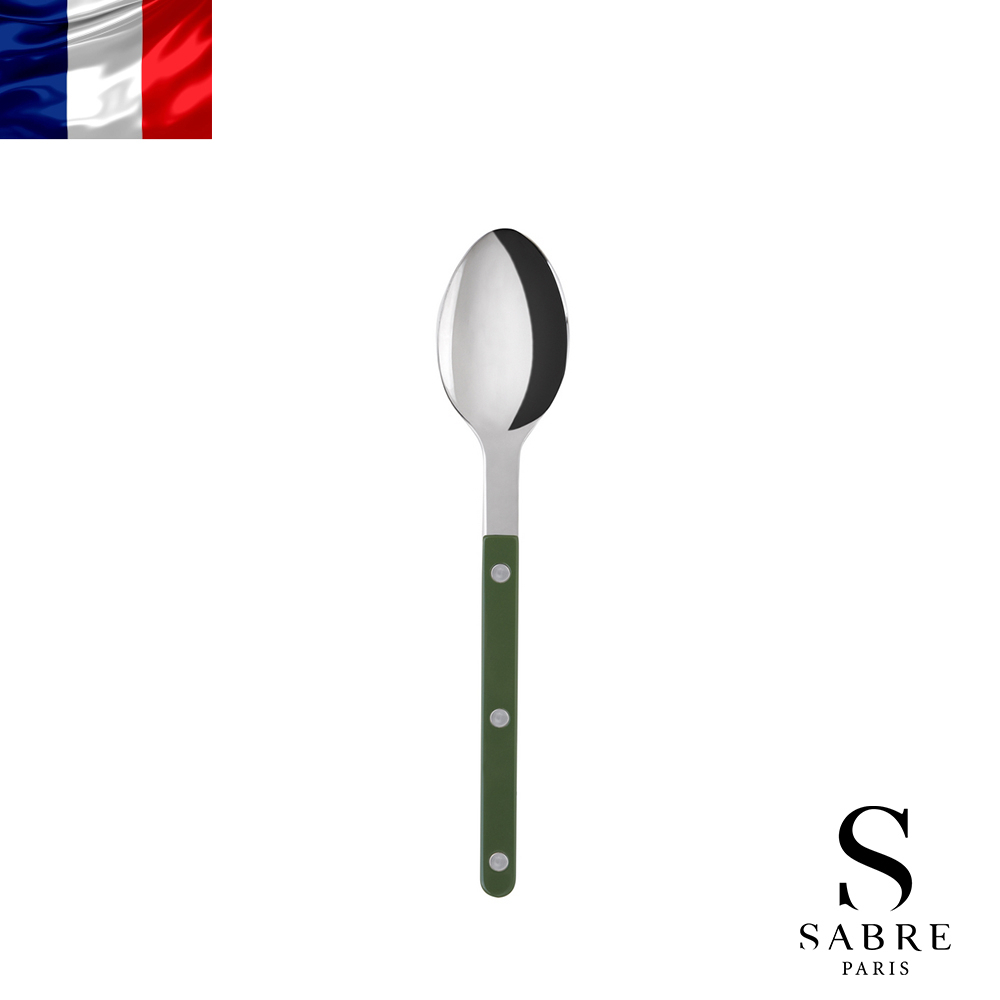 【Sabre Paris】Bistrot復古酒館純色系列-亮面茶匙-深綠