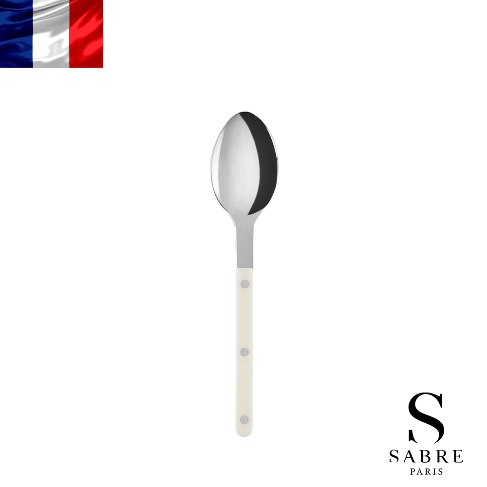 【Sabre Paris】Bistrot復古酒館純色系列-亮面茶匙-象牙白