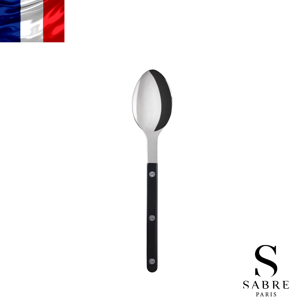 【Sabre Paris】Bistrot復古酒館純色系列-亮面茶匙-黑