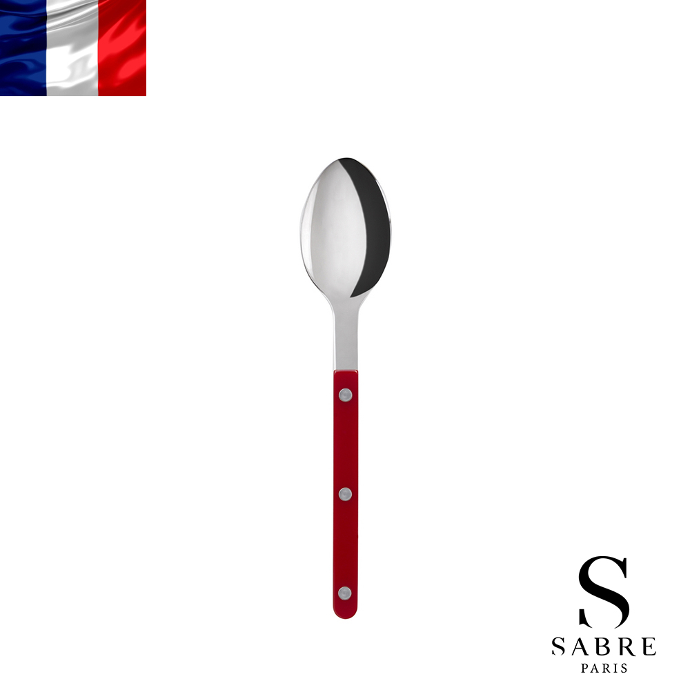 【Sabre Paris】Bistrot復古酒館純色系列-亮面茶匙-酒紅