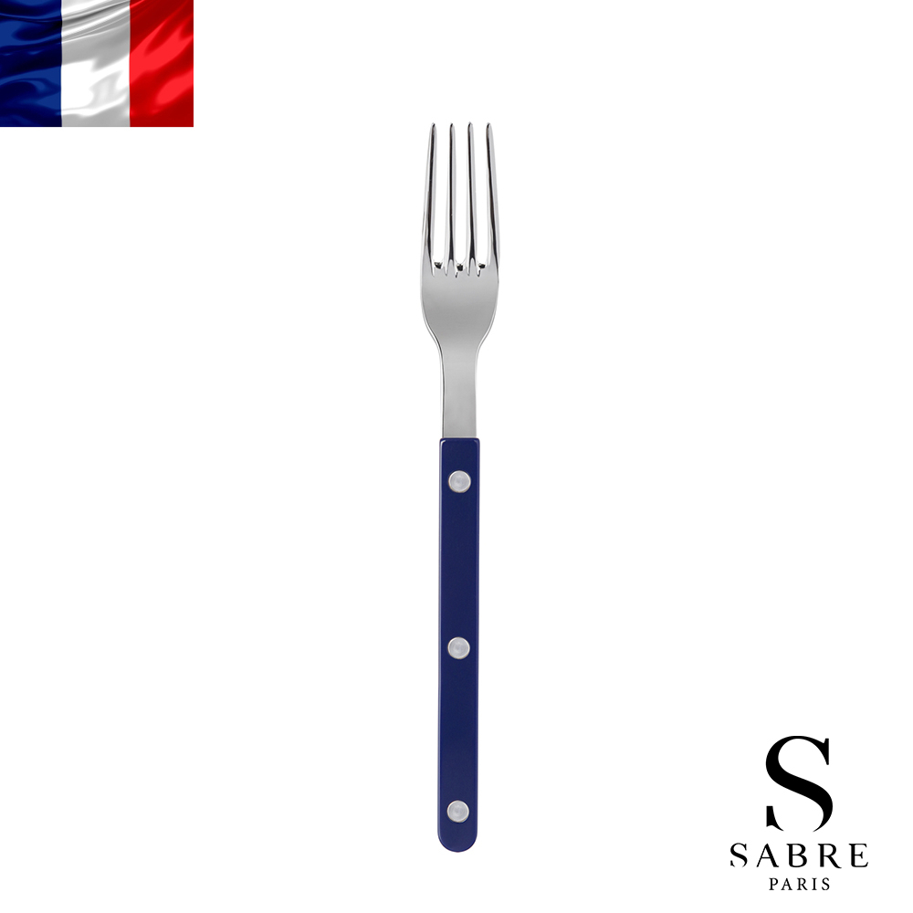 【Sabre Paris】Bistrot復古酒館純色系列-亮面主餐叉-寶石藍