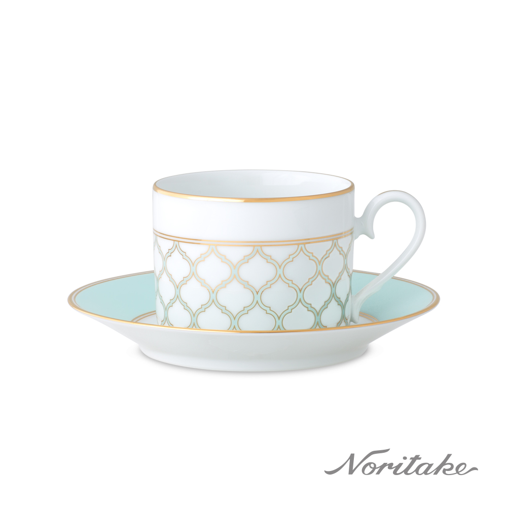 【Noritake】永恆宮殿-薄荷綠 咖啡單客杯(精裝盒)