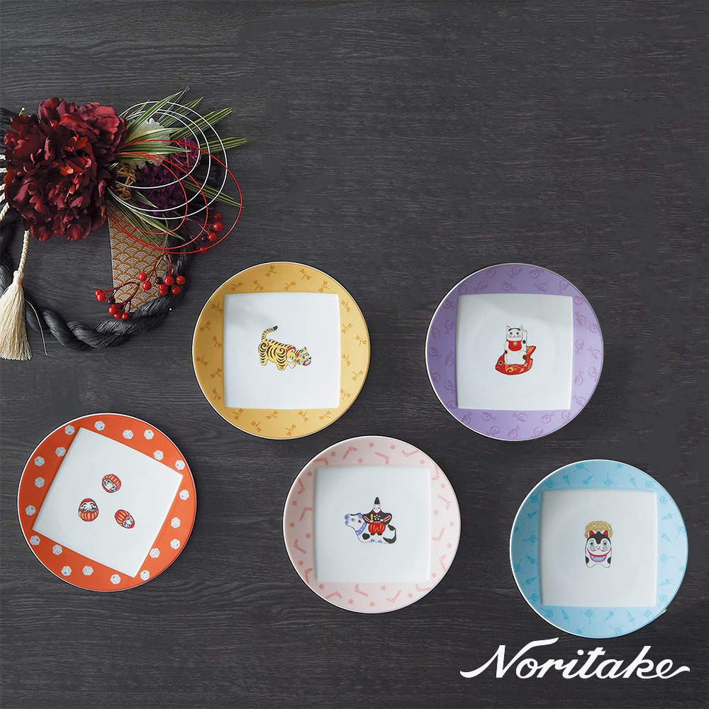 【Noritake】日式幸運紋5入-點心盤15.5cm