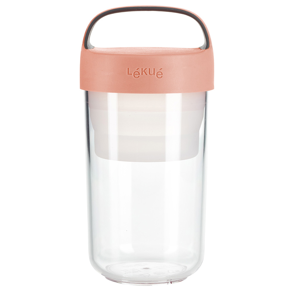 LEKUE 手提式便當盒(珊瑚橘600ml)
