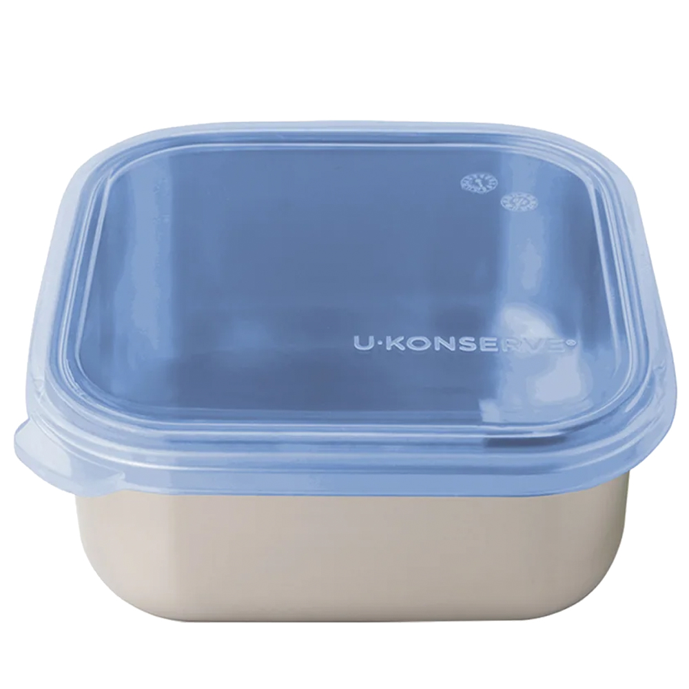 美國 U-Konserve 優康 經檢驗食品安全等級 304 不鏽鋼保鮮盒/便當盒 450ml_宇宙藍_UKS008