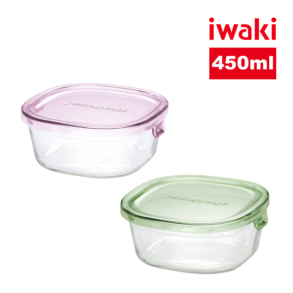【iwaki】日本耐熱玻璃微波保鮮盒-450ml