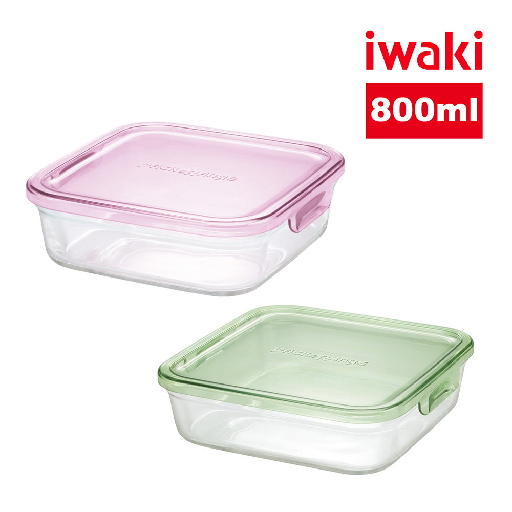 【iwaki】日本耐熱玻璃微波保鮮盒-800ml