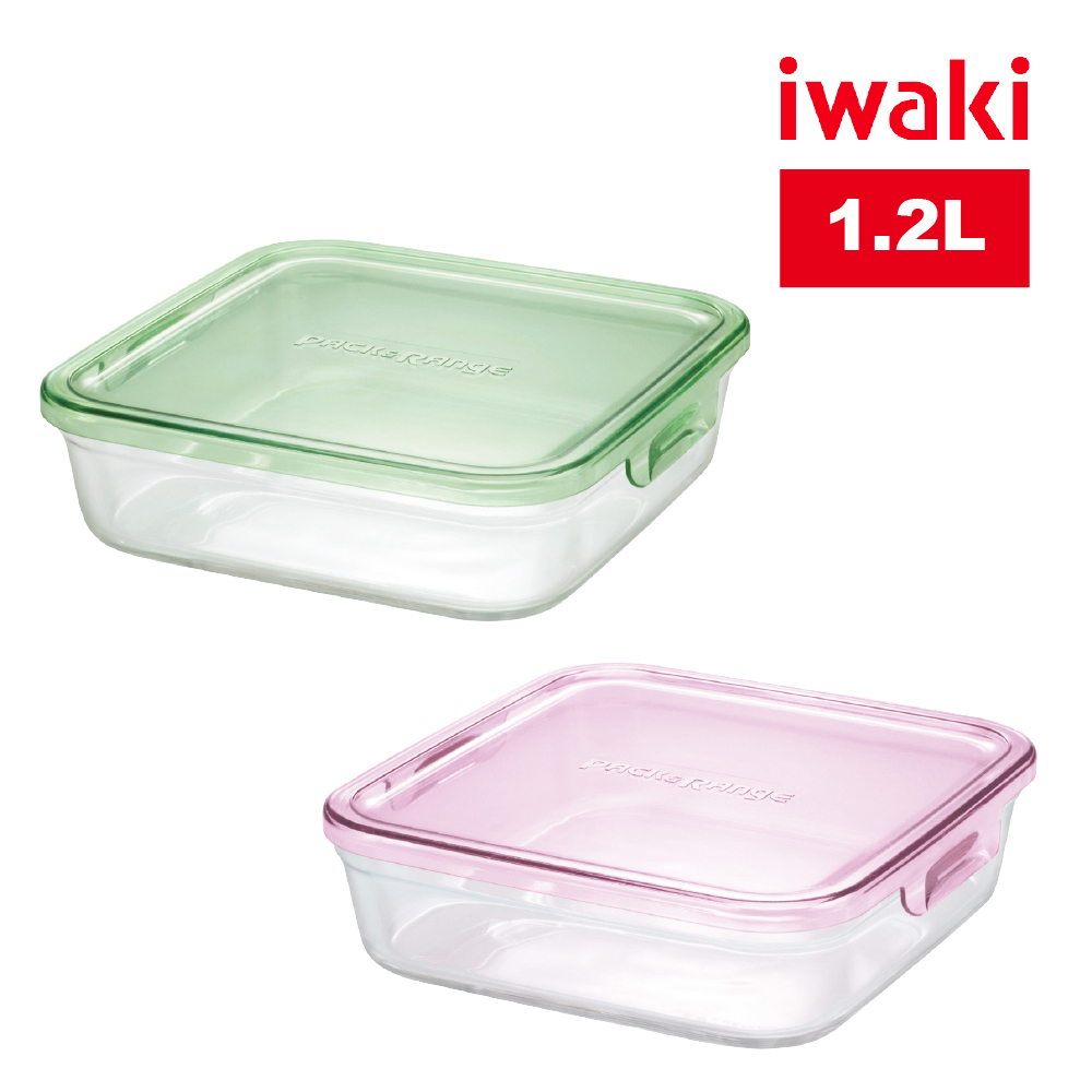 【iwaki】日本耐熱玻璃微波保鮮盒-1.2L