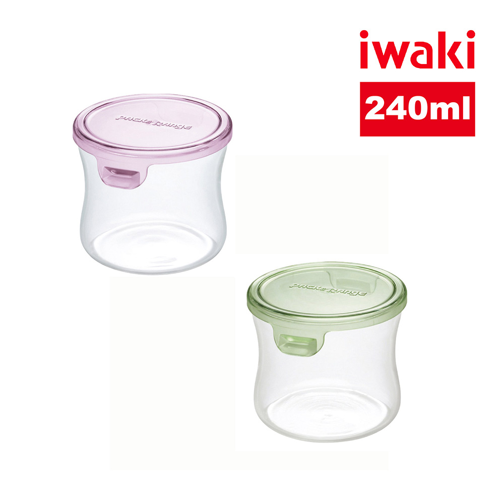 【iwaki】日本耐熱玻璃圓形微波保鮮盒-240ml
