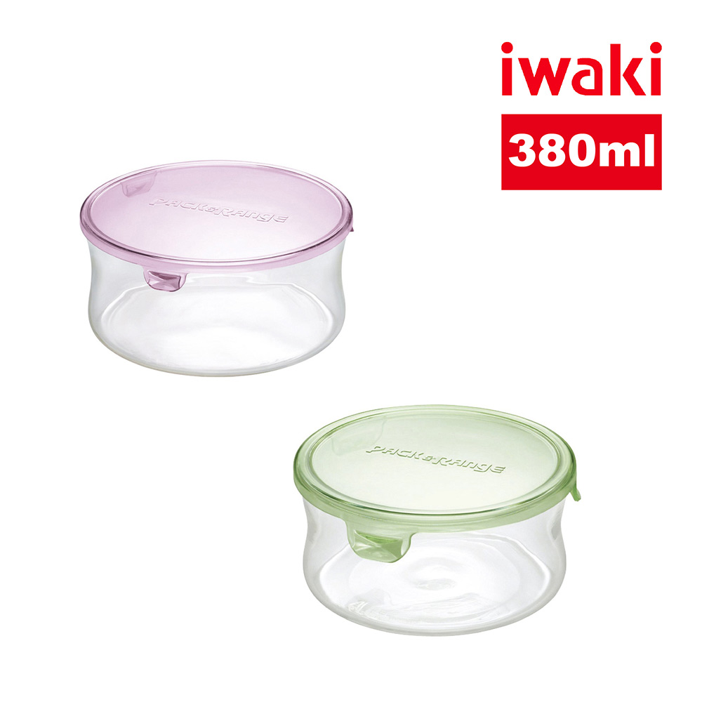 【iwaki】日本耐熱玻璃圓形微波保鮮盒-380ml