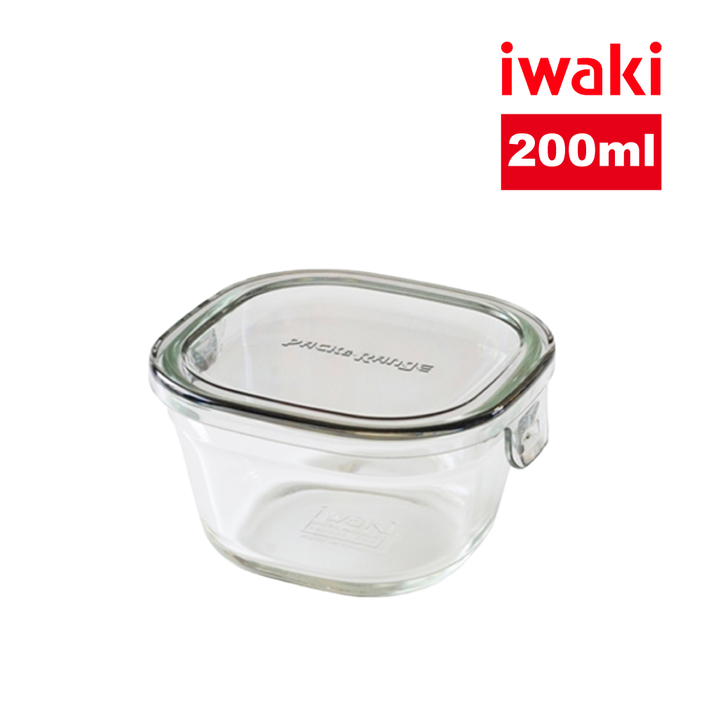 【iwaki】日本耐熱玻璃微波保鮮盒(灰蓋)-200ml