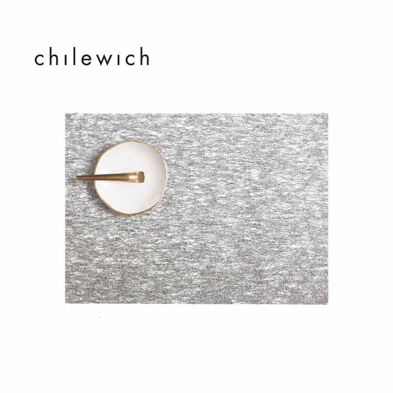 美國Chilewich Metallic Lace系列餐墊36*48cm-金屬蕾絲-銀色