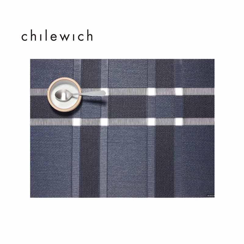 美國Chilewich-Interlace Rectangle簍空格紋系列餐墊-36X48CM-深藍
