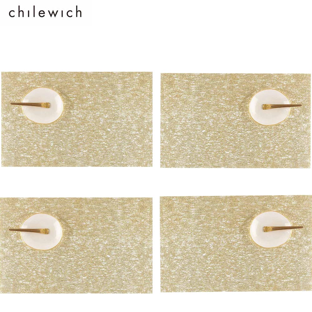 美國Chilewich Metallic Lace系列餐墊36*48cm-金屬蕾絲-金色 X 4入組