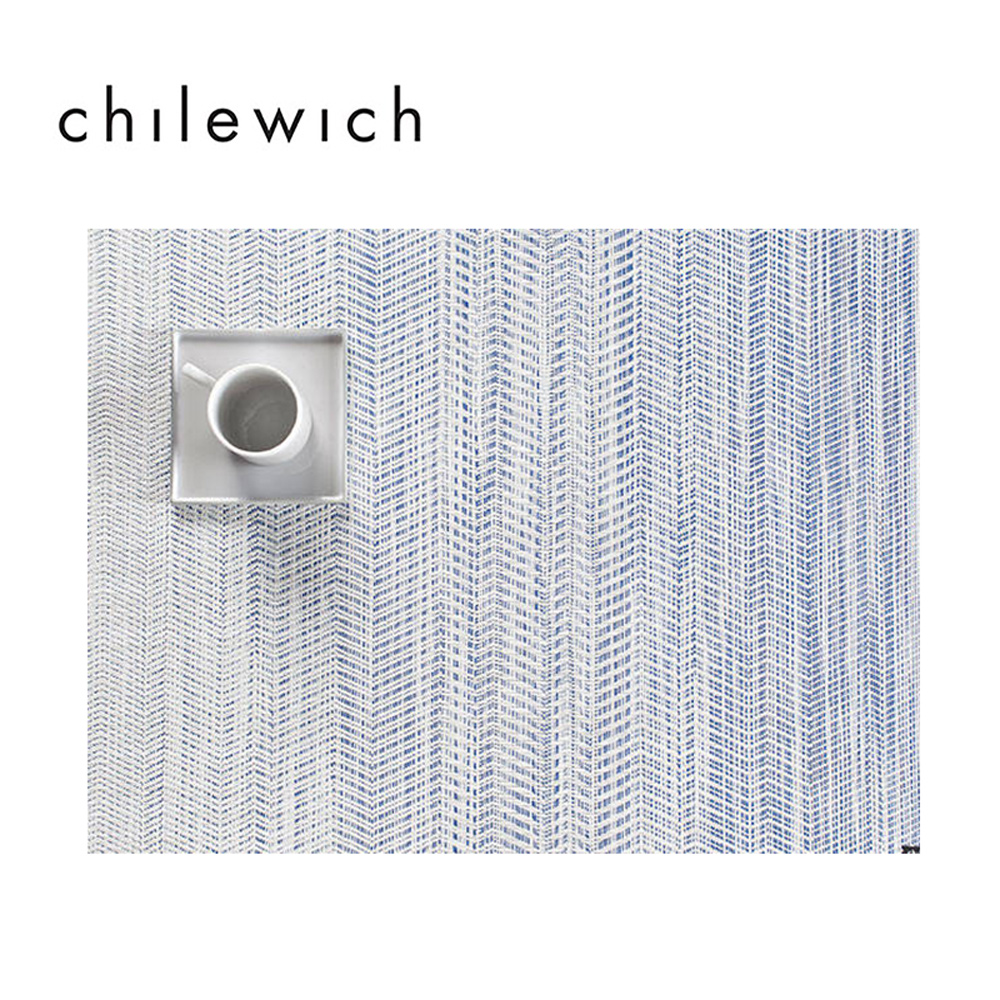 美Chilewich-WAVE 波紋系列-餐墊-36x48cm(藍)2入組