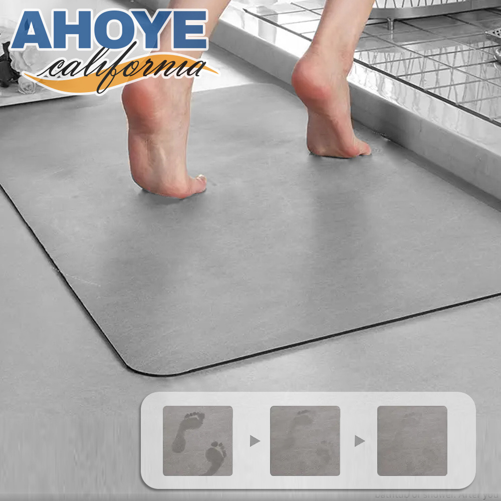 【Ahoye】速乾軟硅藻土地墊 40*60cm 吸水地墊 浴室地墊 廚房地墊 腳踏墊