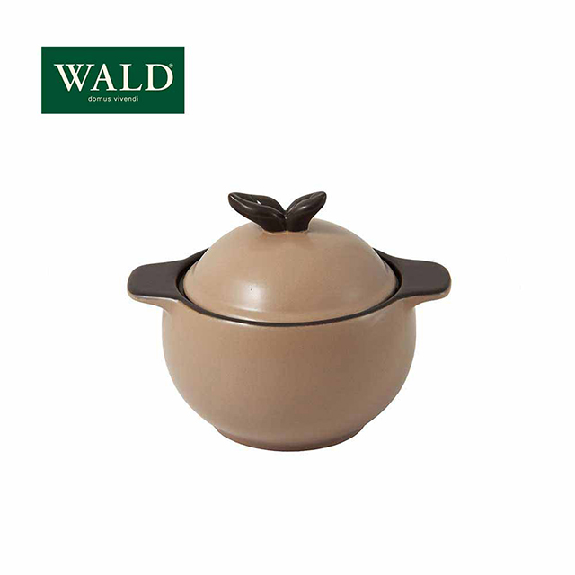 義大利WALD-陶鍋系列-蘋果造型小鍋-卡其-有原裝彩盒