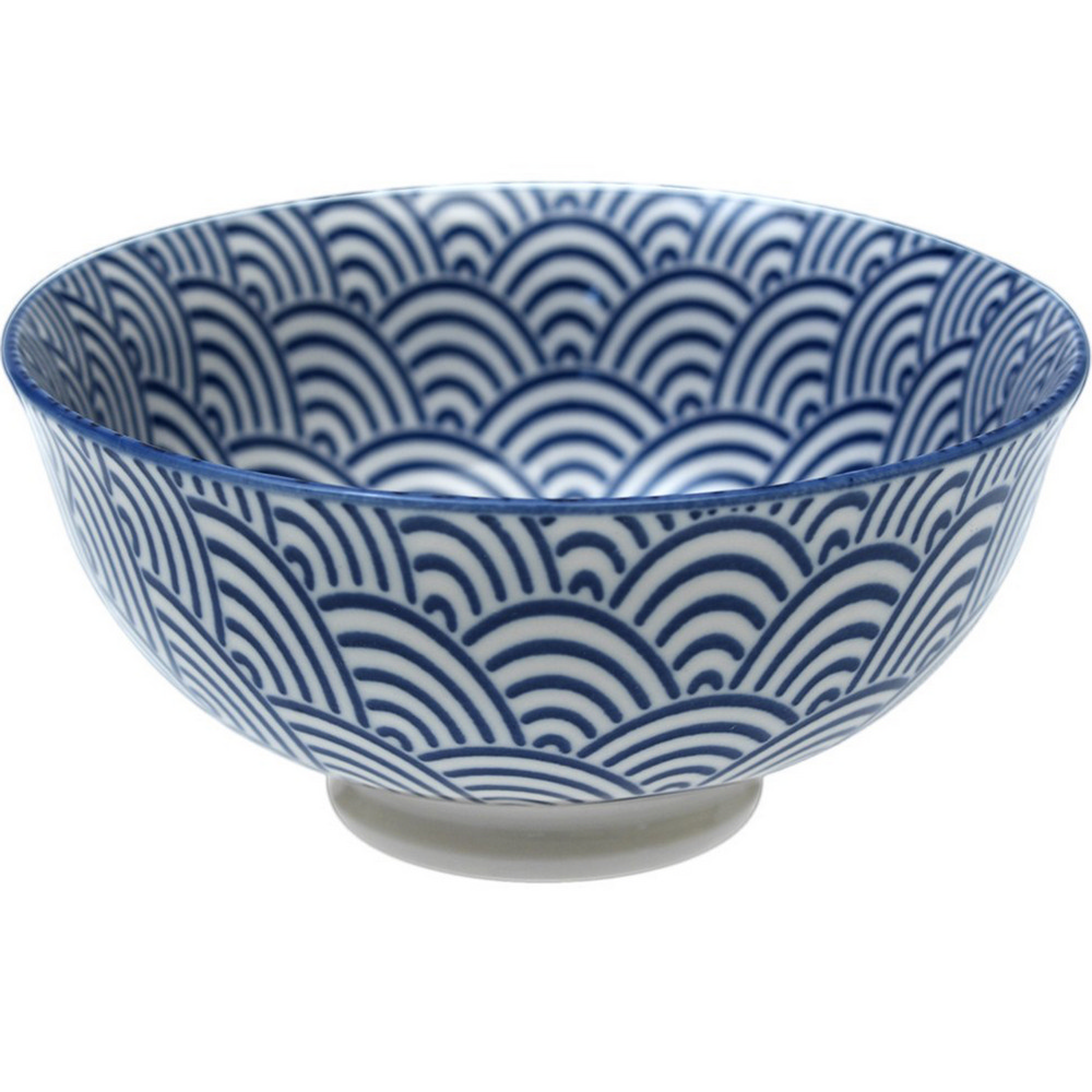 Rex LONDON 瓷製餐碗(浪紋藍12cm)
