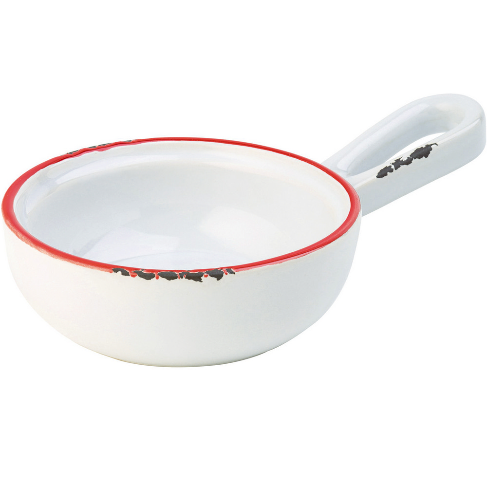 Utopia 復古長柄石陶餐碗(紅11cm)