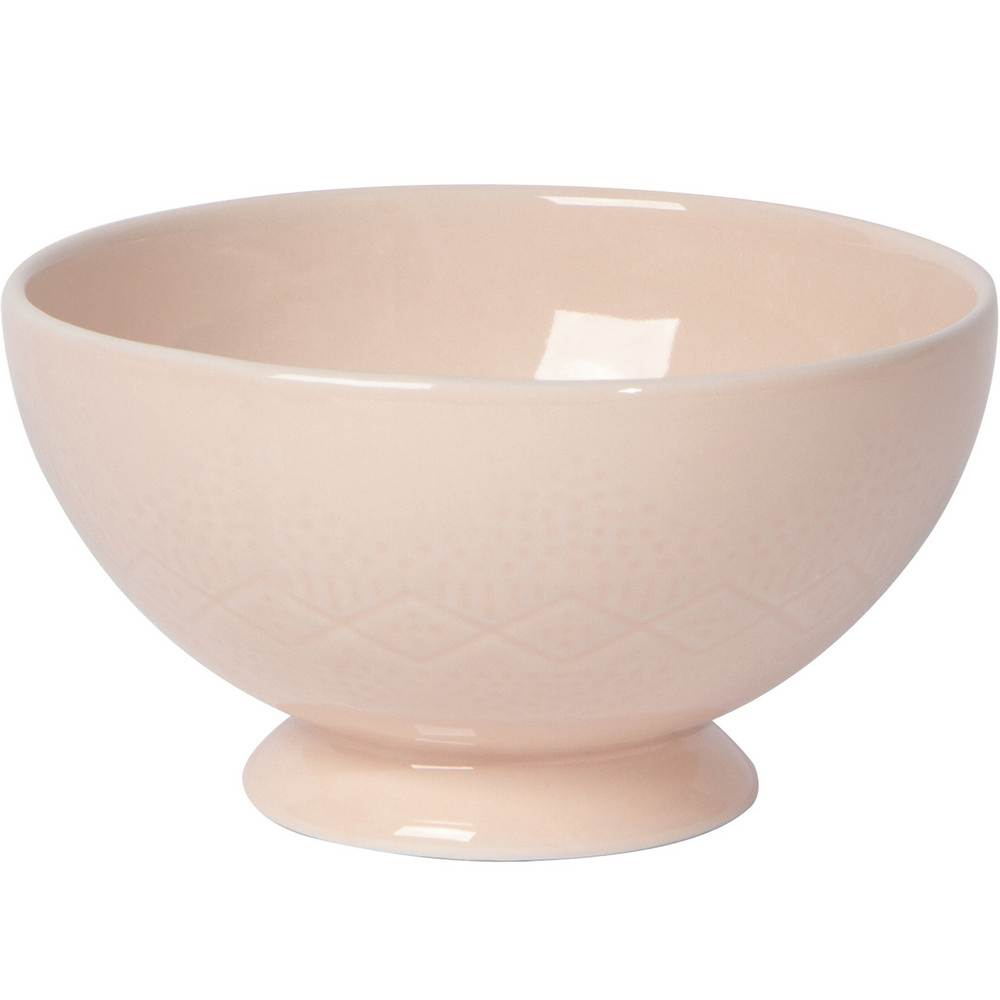 NOW 刻紋石陶餐碗(圖騰粉11.5cm)