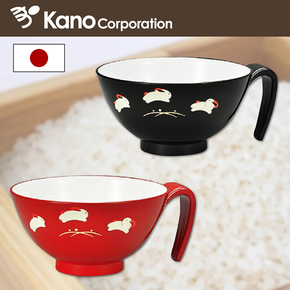 【日本KANO】日本製月兔握把飯碗 11.5cm 可微波 可洗碗機 飯碗 茶碗