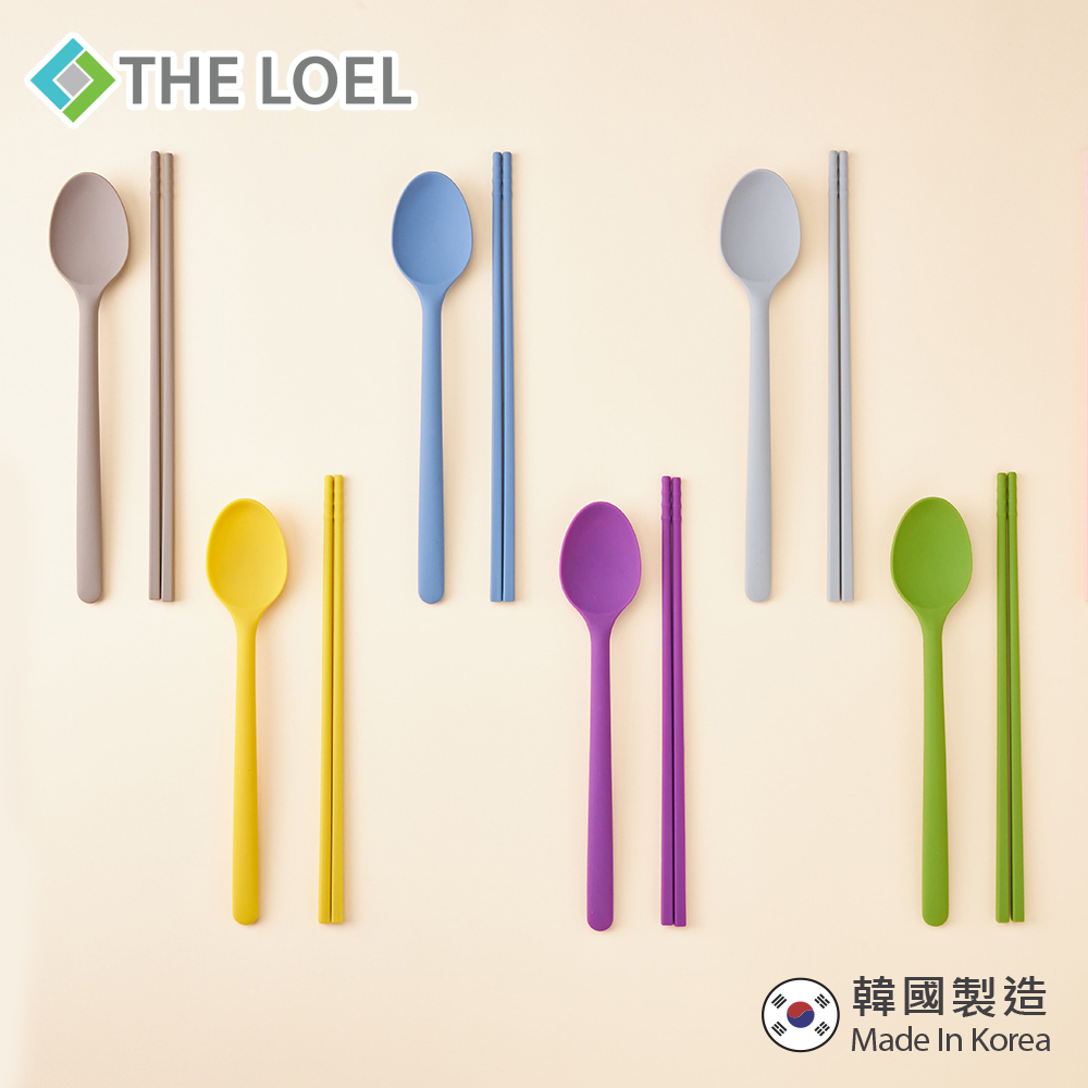 THE LOEL 耐熱矽膠筷子(皇室綠/芥末黃)