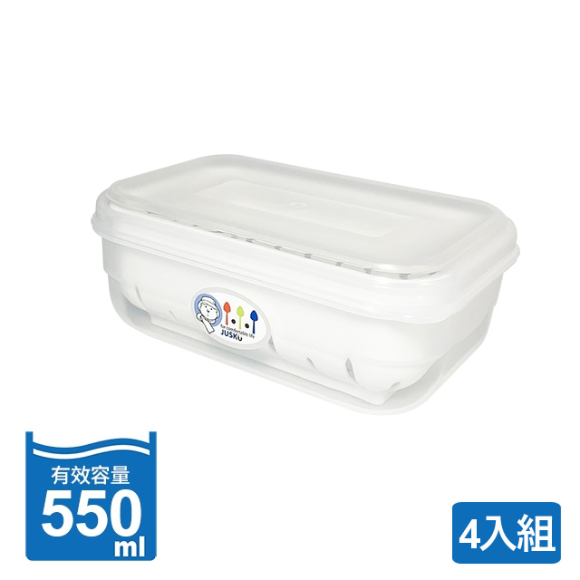 1號甜媽媽濾水保鮮盒-550ml(4入組)