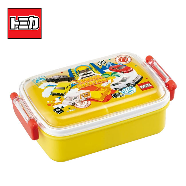 【日本正版】TOMICA 單層便當盒 日本製 450ml 分隔便當盒 可微波飯盒 Skater - 658099