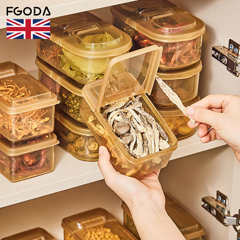 【英國FGODA】食材香料分裝保鮮盒(單開蓋)-3入
