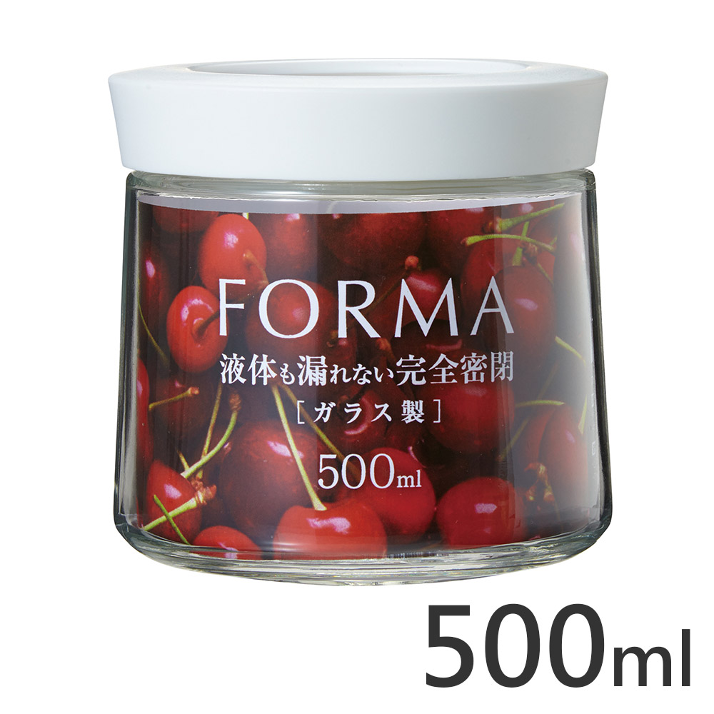 日本ASVEL FORMA 玻璃密封保鮮罐(M)(T-1143) 500ml