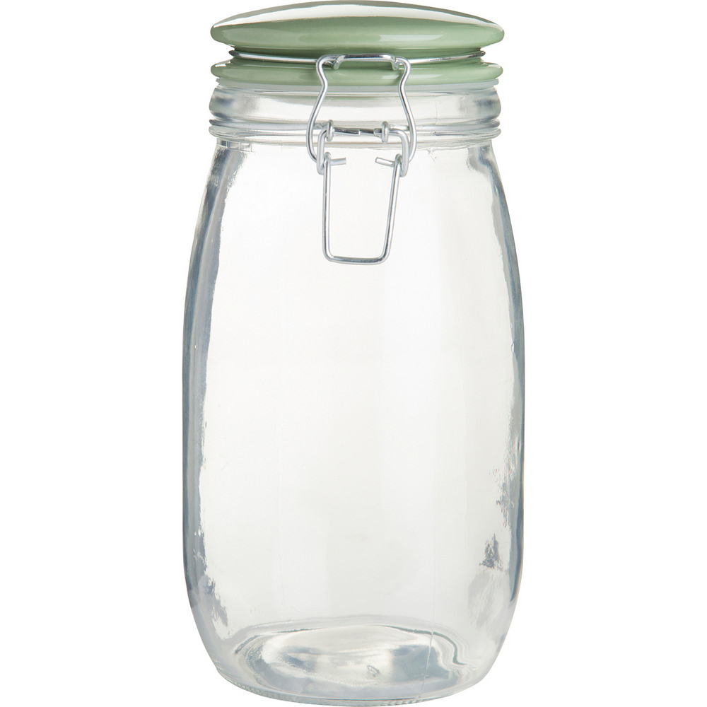 Premier 扣式玻璃密封罐(綠1.5L)