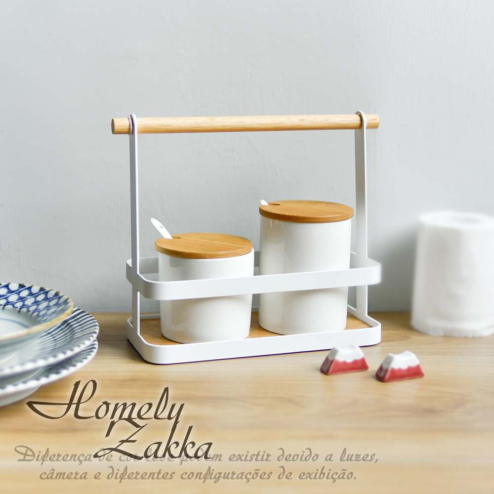 【Homely Zakka】日式簡約鐵藝木棍手提瓶罐置物架/調味料罐收納架