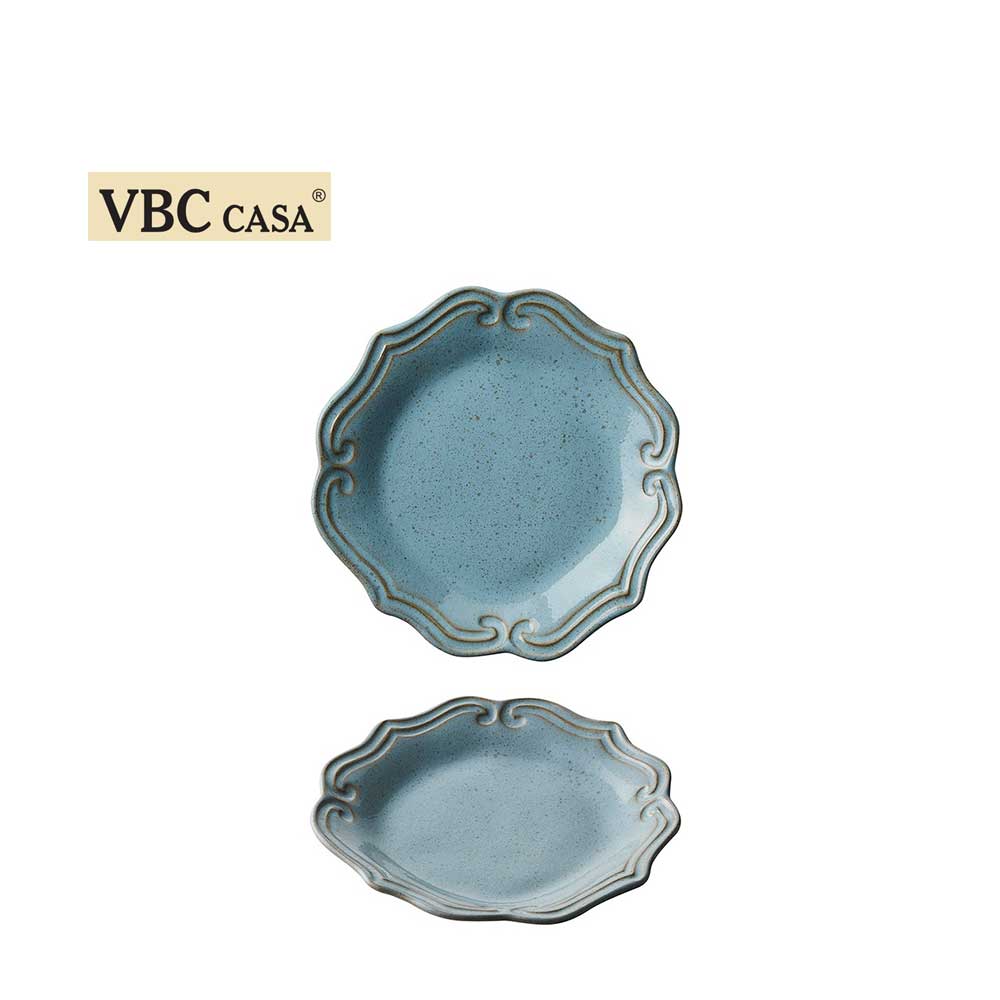 義大利VBC casa-FONDACO系列-22cm副餐盤-復古灰藍