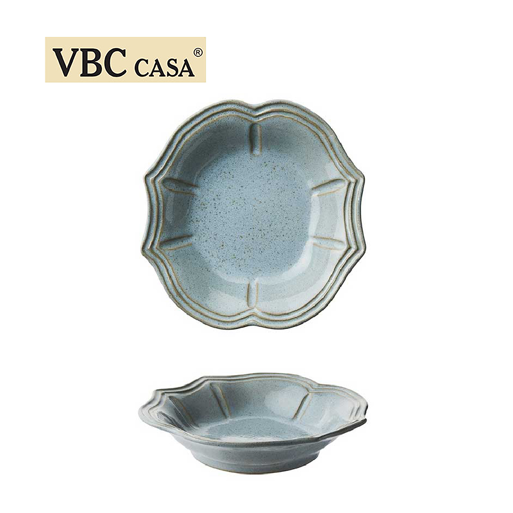義大利VBC casa-FONDACO系列-23.5cm湯碗-復古灰藍