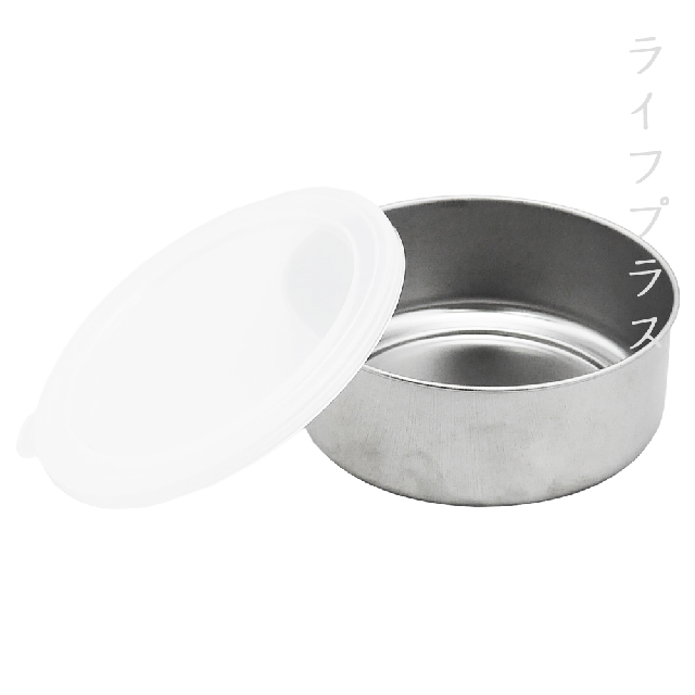 日本製不鏽鋼保鮮盒-圓淺型-小-12cm-450ml-2入