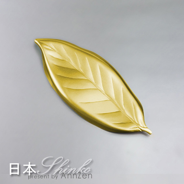 【Annzen】《日本Shinko 》設計師系列-作用 金木犀葉片筷架 ( 金色葉片 )
