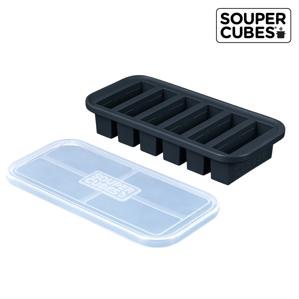 【Souper Cubes】多功能食品級矽膠保鮮盒6格-曜石灰(125ML/格)