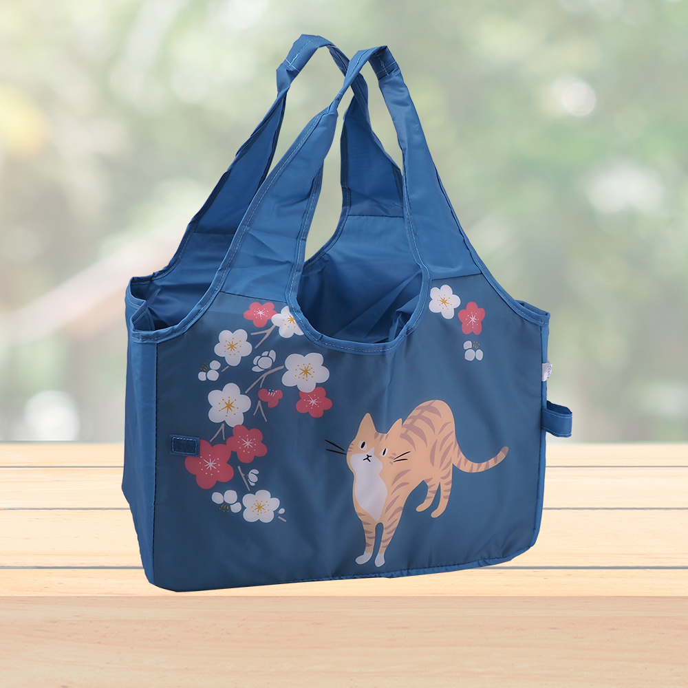日本進口保溫保冷購物袋-大-櫻花貓咪